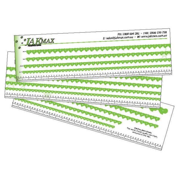 Jak Max Chain Measuring Chart Sticker