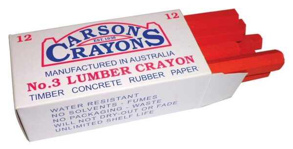 Jak Max Lumber Crayon - Red - 12 Pack ,lcred,LCRED,LC RED