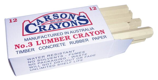 Jak Max Lumber Crayon - White - 12 Pack ,lcwhite,LCWHITE,LC WHITE