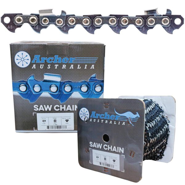 Archer Chainsaw Chain - 3/8".058"Full Chisel 100ftSkip Tooth ,fca058100rst,FCA058100RST,FC A 058 100R ST